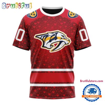 NHL Nashville Predators Hockey Team Gift For Valentines Day TShirt, Sweatshirt, Hoodie