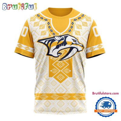 NHL Nashville Predators Hockey Team Native Heritage Design T Shirt, Hoodie, Sweatshirt