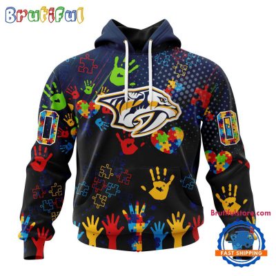 NHL Nashville Predators Special Autism Awareness Personalization Hoodie, TShirt, Sweatshirt