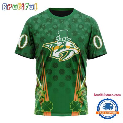 NHL Nashville Predators Special St. Patrick's Day All Over Print Shirts