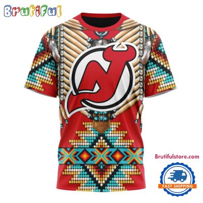 NHL New Jersey Devils Special Native American Costume Hockey Team Design T Shirt, Hoodie, Sweatshirt