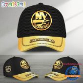 NHL New York Islanders Black And Gold Design Cap Hats