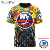 NHL New York Islanders Hockey Logo Team Autism Awareness Design TShirt, Sweatshirt, Hoodie