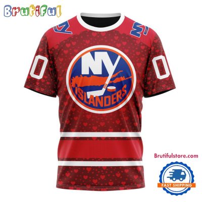 NHL New York Islanders Hockey Team Gift For Valentines Day TShirt, Sweatshirt, Hoodie