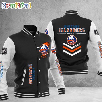 NHL New York Islanders Hockey Team Personalized Varsity Baseball Jacket