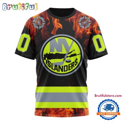 NHL New York Islanders Special Honoring Firefighters Design T Shirt, Hoodie, Sweatshirt