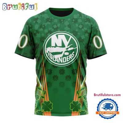 NHL New York Islanders Special St. Patrick's Day All Over Print Shirts