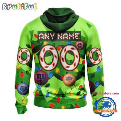NHL New York Islanders Specialized Christmass Tree Color And City's Sport Teams Hoodie, Sweatshirt, T Shirt