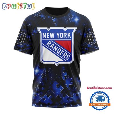 NHL New York Rangers Autism Awareness Hockey New Design TShirt, Sweatshirt, Hoodie