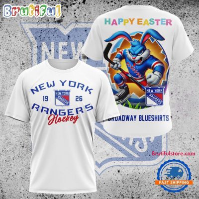 NHL New York Rangers Hockey Team Mascot Design Happy Easter Day T Shirt