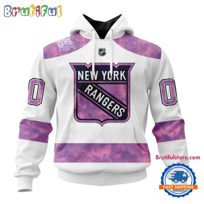 NHL New York Rangers Personalized Hockey Fight Cancer Design Limited New Hoodie, Hockey Fight Cancer 3D Shirt