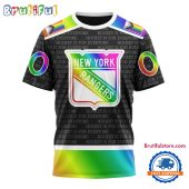 NHL New York Rangers Special LGBT Pride Is For Everyone Hockey Design T Shirt, Sweatshirt, Hoodie