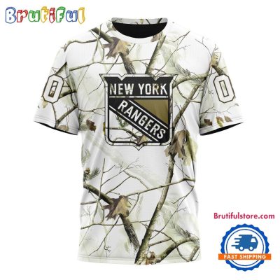 NHL New York Rangers Special White Winter Hunting Camo T Shirt, Hoodie, Sweatshirt