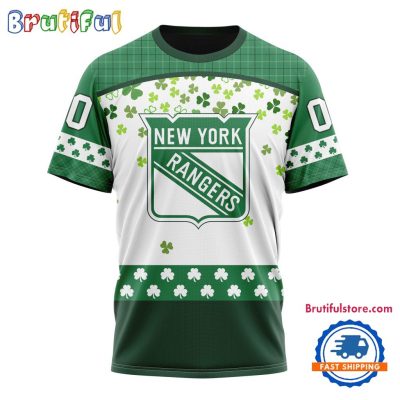 NHL New York Rangers St. Patrick's Day For Hockey Fans New Design T Shirt