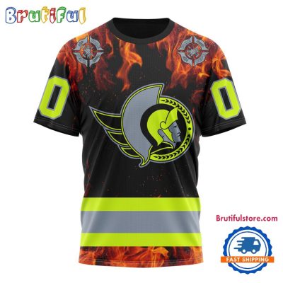 NHL Ottawa Senators Special Honoring Firefighters Design T Shirt, Hoodie, Sweatshirt