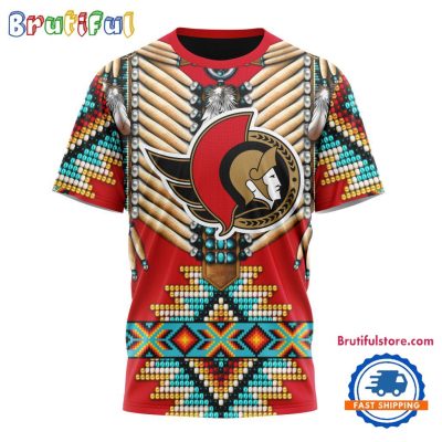 NHL Ottawa Senators Special Native American Costume Hockey Team Design T Shirt, Hoodie, Sweatshirt