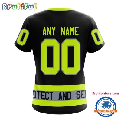 NHL Ottawa Senators Specialized FireFighter Uniforms Color Design T Shirt