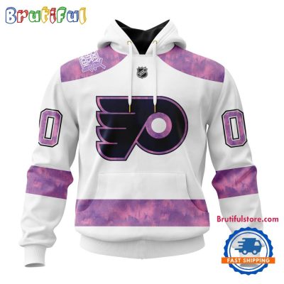 NHL Philadelphia Flyers Personalized Hockey Fight Cancer Design Limited New Hoodie, Hockey Fight Cancer 3D Shirt