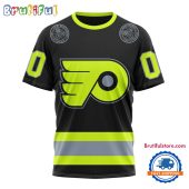 NHL Philadelphia Flyers Specialized FireFighter Uniforms Color Design T Shirt