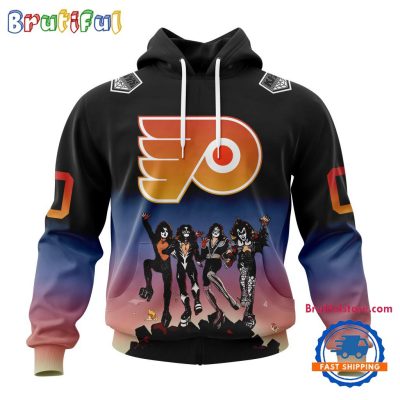 NHL Philadelphia Flyers X KISS Band Special Hockey Team Music Design Unisex Hoodie