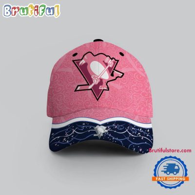 NHL Pittsburgh Penguins Hockey Fights Against Cancer Design Cap