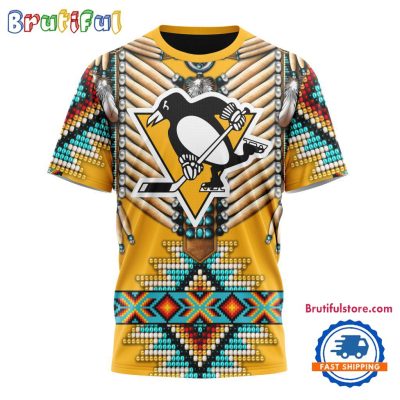 NHL Pittsburgh Penguins Special Native American Costume Hockey Team Design T Shirt, Hoodie, Sweatshirt