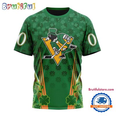 NHL Pittsburgh Penguins Special St. Patrick's Day All Over Print Shirts