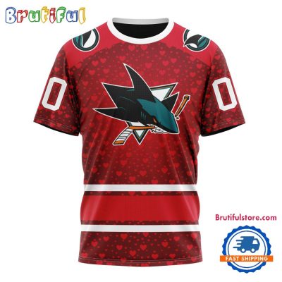 NHL San Jose Sharks Hockey Team Gift For Valentines Day TShirt, Sweatshirt, Hoodie