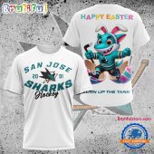 NHL San Jose Sharks Hockey Team Mascot Design Happy Easter Day T Shirt