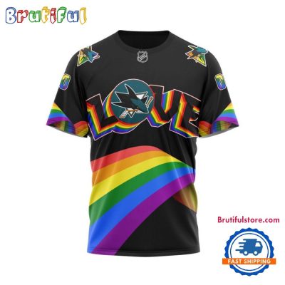 NHL San Jose Sharks Lover LGBT Pride Month Personalized T Shirt, Hoodie, Sweatshirt