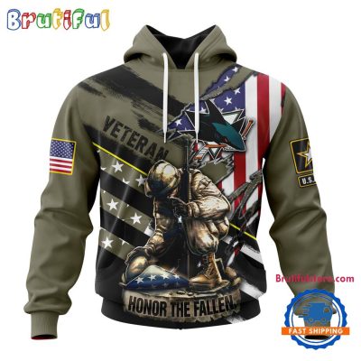 NHL San Jose Sharks Special Hockey Honor Veterans And Their Families Hoodie, TShirt, Sweatshirt