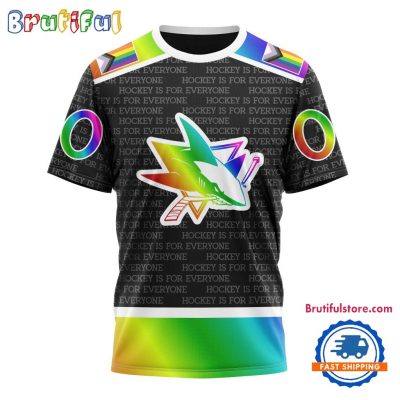 NHL San Jose Sharks Special LGBT Pride Is For Everyone Hockey Design T Shirt, Sweatshirt, Hoodie