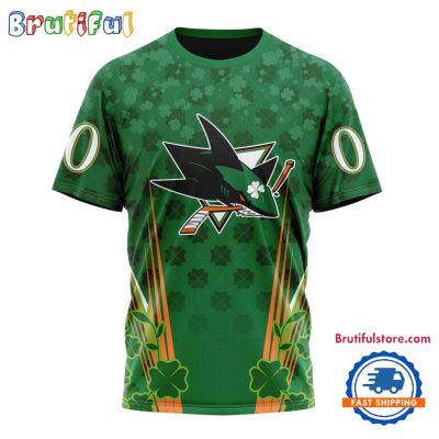 NHL San Jose Sharks Special St. Patrick's Day All Over Print Shirts