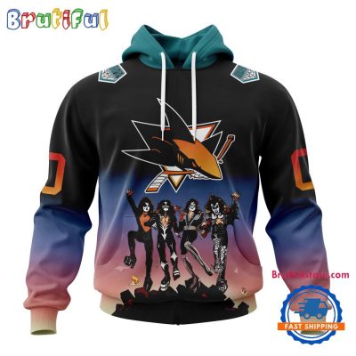 NHL San Jose Sharks X KISS Band Special Hockey Team Music Design Unisex Hoodie
