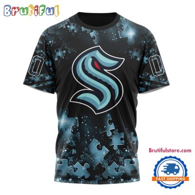 NHL Seattle Kraken Autism Awareness Hockey New Design TShirt, Sweatshirt, Hoodie