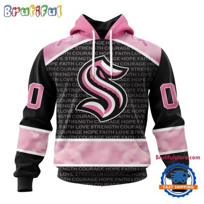 NHL Seattle Kraken Special Pink Fight Breast Cancer Art Hoodie, T Shirt, Sweatshirt