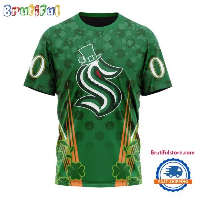 NHL Seattle Kraken Special St. Patrick's Day All Over Print Shirts