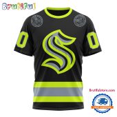 NHL Seattle Kraken Specialized FireFighter Uniforms Color Design T Shirt
