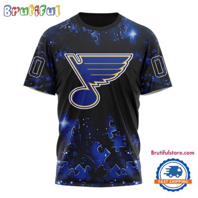 NHL St. Louis Blues Autism Awareness Hockey New Design TShirt, Sweatshirt, Hoodie