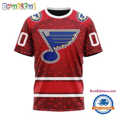NHL St. Louis Blues Hockey Team Gift For Valentines Day TShirt, Sweatshirt, Hoodie