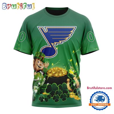 NHL St. Louis Blues Personalize St. Patrick's Day Hockey Team T Shirt, Hoodie, Sweatshirt