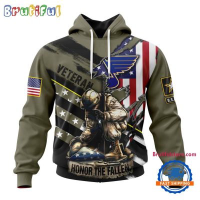 NHL St Louis Blues Special Hockey Honor Veterans And Their Families Hoodie, TShirt, Sweatshirt