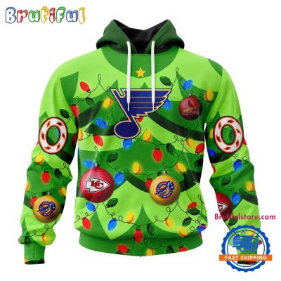 NHL St. Louis Blues Specialized Christmass Tree Color And City's Sport Teams Hoodie, Sweatshirt, T Shirt