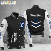 NHL Tampa Bay Lightning Hockey Team Personalized Varsity Baseball Jacket