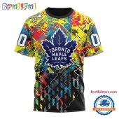 NHL Toronto Maple Leafs Hockey Logo Team Autism Awareness Design TShirt, Sweatshirt, Hoodie