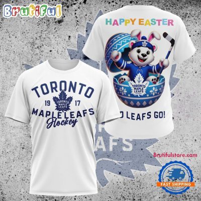 NHL Toronto Maple Leafs Hockey Team Mascot Design Happy Easter Day T Shirt