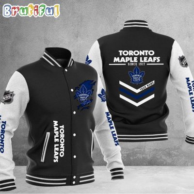 NHL Toronto Maple Leafs Hockey Team Personalized Varsity Baseball Jacket