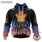 NHL Toronto Maple Leafs X KISS Band Special Hockey Team Music Design Unisex Hoodie