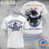 NHL Vancouver Canucks Hockey Team Mascot Design Happy Easter Day T Shirt