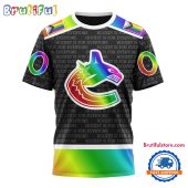 NHL Vancouver Canucks Special LGBT Pride Is For Everyone Hockey Design T Shirt, Sweatshirt, Hoodie